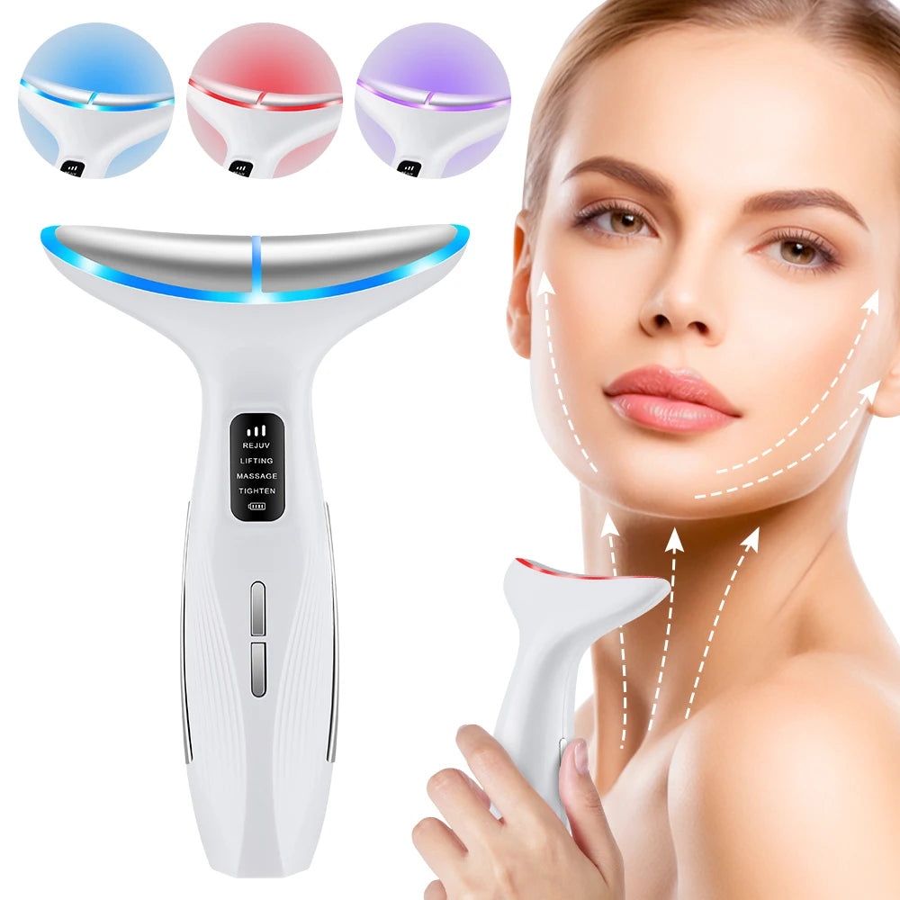 Microcurrent Neck Beauty Device 3 Massage Modes Face Lifting Firming Massage Neck Beauty Instrument Tighten Skin Care Tool
